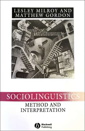 Sociolinguistics – Method and Interpretation de L Milroy