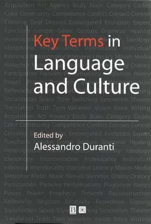 Key Terms in Language & Culture de A Duranti