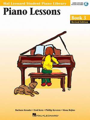 Piano Lessons Book 3 - Hal Leonard Student Piano Library Book/Online Audio de Fred Kern