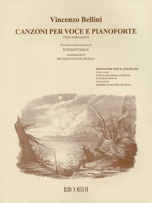 Vincenzo Bellini - Canzoni Per Voce: Songs for Low Voice and Piano de Vincenzo Bellini