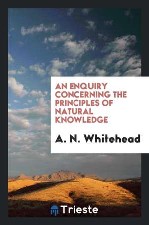 An Enquiry Concerning the Principles of Natural Knowledge de A. N. Whitehead