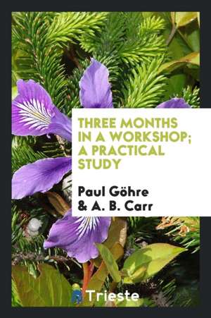 Three Months in a Workshop; A Practical Study de Paul Gohre