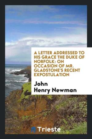 A Letter Addressed to His Grace the Duke of Norfolk: On Occasion of Mr. Gladstone's Recent Expostulation de John Henry Newman