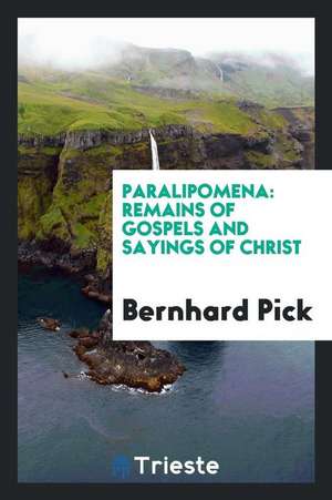 Paralipomena: Remains of Gospels and Sayings of Christ de Bernhard Pick