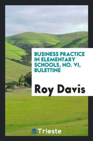 Business Practice in Elementary Schools, No. VI, Bulettine de Roy Davis