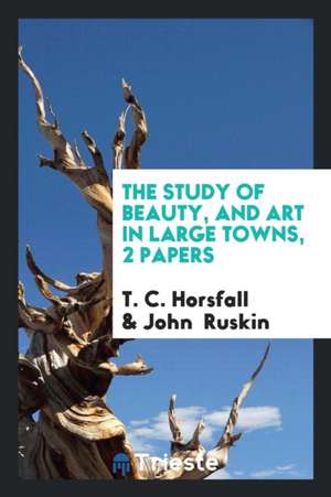 The Study of Beauty, and Art in Large Towns, 2 Papers de T. C. Horsfall