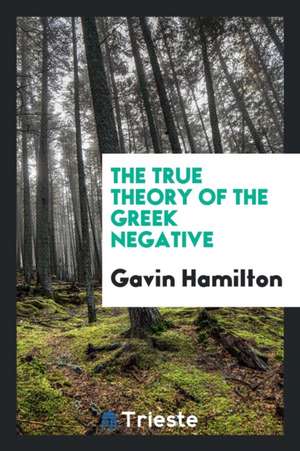 The True Theory of the Greek Negative de Gavin Hamilton