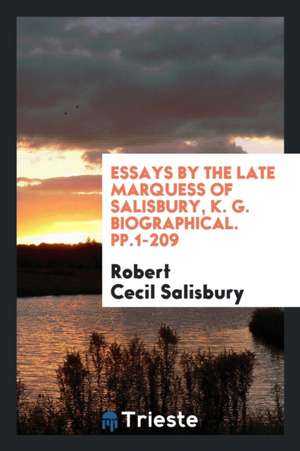 Essays de Robert Cecil Salisbury