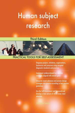 Human subject research Third Edition de Gerardus Blokdyk