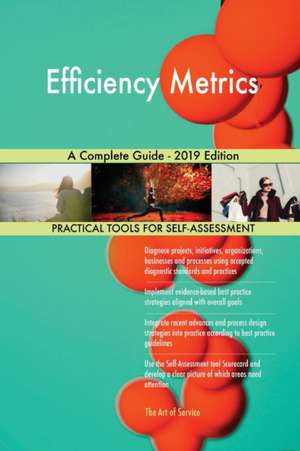 Efficiency Metrics A Complete Guide - 2019 Edition de Gerardus Blokdyk