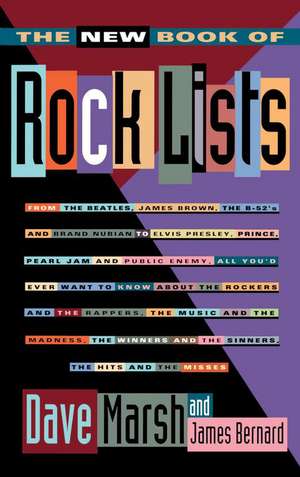 The New Book of Rock Lists de Dave Marsh