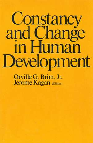 Constancy and Change in Human Development de Jerome Kagan