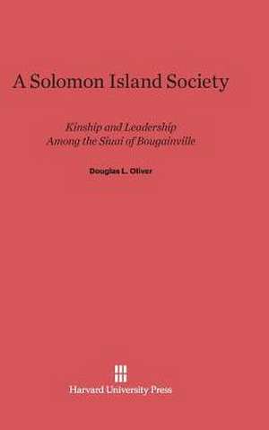 A Solomon Island Society de Douglas L. Oliver