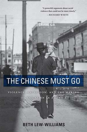 The Chinese Must Go – Violence, Exclusion, and the Making of the Alien in America de Beth Lew–williams