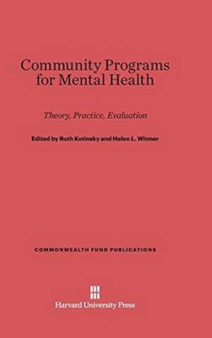 Community Programs for Mental Health de Ruth Kotinsky