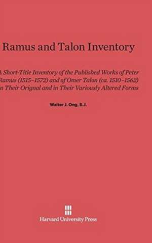 Ramus and Talon Inventory de Walter J. Ong