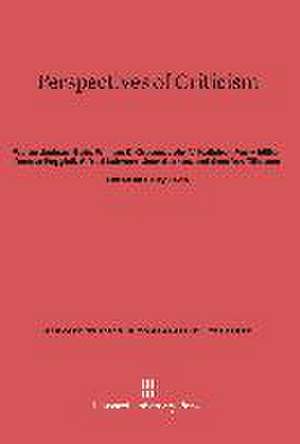 Perspectives of Criticism de Walter Jackson Bate