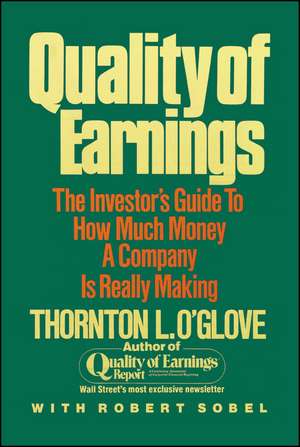 Quality of Earnings de Thornton L. O'glove