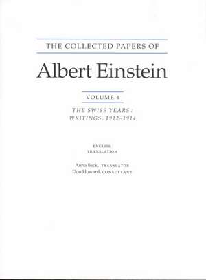 The Collected Papers of Albert Einstein, Volume 4 – The Swiss Years – Writings, 1912–1914 (English translation supplement) de Albert Einstein