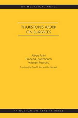 Thurston's Work on Surfaces de Albert Fathi