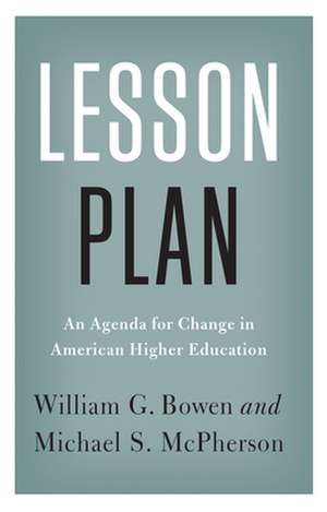 Lesson Plan – An Agenda for Change in American Higher Education de William G. Bowen