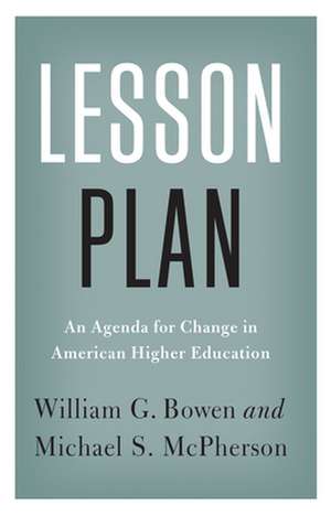Lesson Plan de William G Bowen