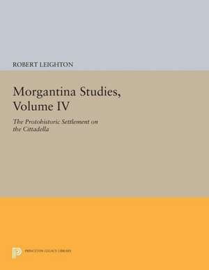 Morgantina Studies, Volume IV – The Protohistoric Settlement on the Cittadella de Robert Leighton