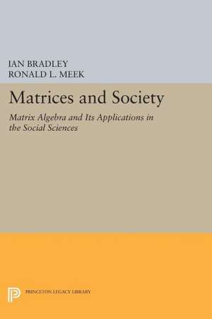 Matrices and Society – Matrix Algebra and Its Applications in the Social Sciences de Ian Bradley