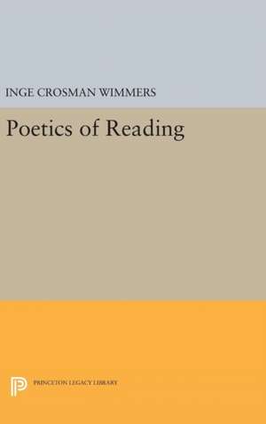 Poetics of Reading de Inge Crosman Wimmers