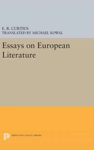 Essays on European Literature de Ernst Robert Curtius