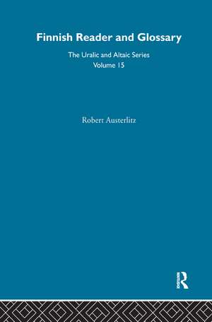 Finnish Reader and Glossary de Robert Austerlitz