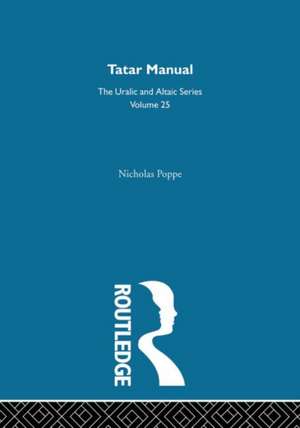 Tatar Manual de Nicholas Poppe