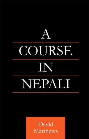 Course in Nepali de David Matthews