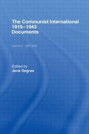 Communist International: Documents de Jane Degras