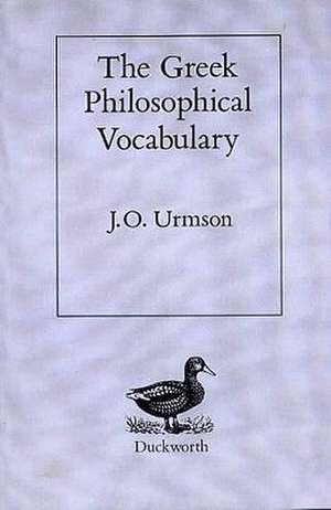 The Greek Philosophical Vocabulary de Professor J.O. Urmson