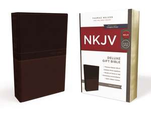 NKJV, Deluxe Gift Bible, Leathersoft, Tan, Red Letter, Comfort Print: Holy Bible, New King James Version de Thomas Nelson