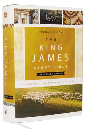 The King James Study Bible, Full-Color Edition, Cloth-bound Hardcover, Red Letter: KJV Holy Bible de Thomas Nelson