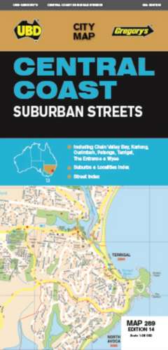 Central Coast Suburban Streets Map 1 : 25 000