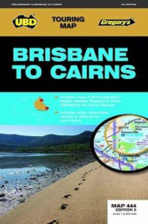 Brisbane to Cairns 1 : 2 600 000 de UBD Gregory's