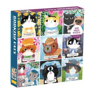 Bookish Cats 500 Piece Family Puzzle de Mudpuppy