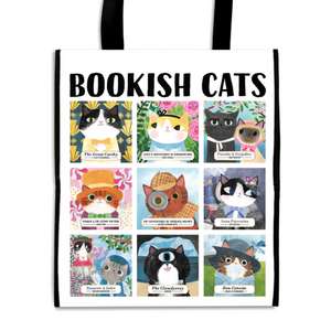 Bookish Cats Reusable Shopping Bag de Mudpuppy