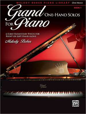 Grand One-Hand Solos for Piano, Bk 1: 6 Early Elementary Pieces for Right or Left Hand Alone de Alfred Publishing