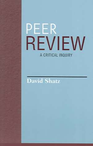 Peer Review de David Shatz