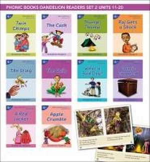 Phonic Books Dandelion Readers Set 2 Units 11-20 Twin Chimps (Two Letter Spellings Sh, Ch, Th, Ng, Qu, Wh, -Ed, -Ing, -Le) de Phonic Books