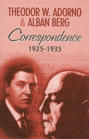 Correspondence 1925–1935 de T Adorno