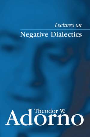 Lectures on Negative Dialectics de Theodor W Adorno