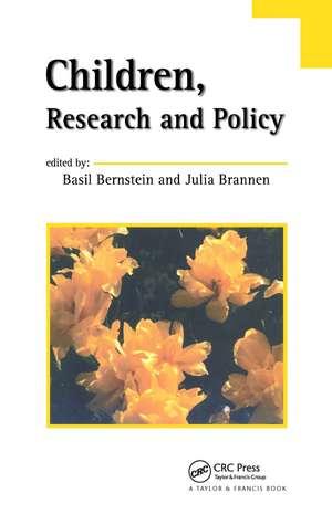 Children, Research And Policy de Basil Bernstein