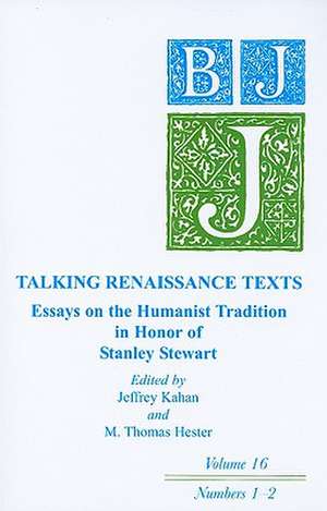 Talking Renaissance Texts de Jeffrey Kahan