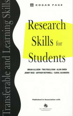 Research Skills for Students de Brian Allison