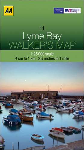 Walker's Map Lyme Bay: Edinburgh & the Pentland Hills de AA Publishing